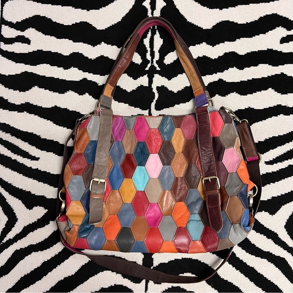 Amerileather Bags Amerileather Multicolor Patchwork